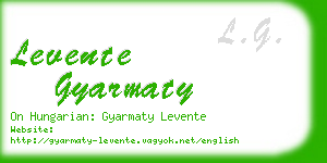 levente gyarmaty business card